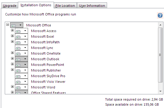 customize Microsoft Office 2013 programs