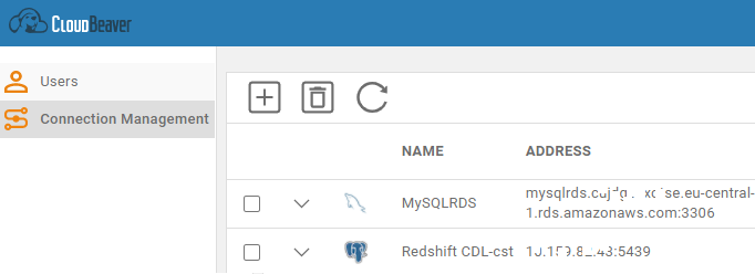 CloudBeaver Connection Management