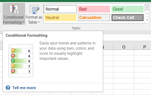 Color Cell Background Partially in Excel using Data Bars