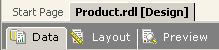 SQL Server Reporting Services report data tab