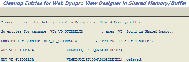 clear SAP Web Dynpro cache using ABAP report WDY_WB_VD_SH_MEM_BUFF