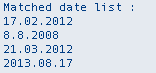 ABAP RegEx sample for date matching Regular Expression