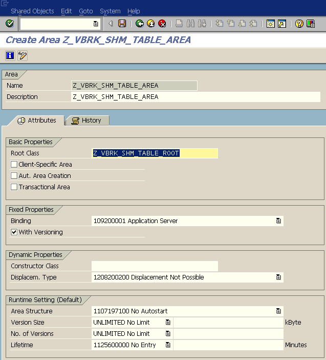 shared memory area in ABAP development