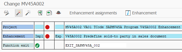 activate CMOD SAP Enhancement project