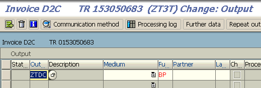 add new output for SAP sales invoice
