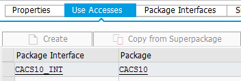 package interface for function module added as use access