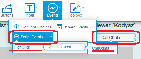 assign Javascript code to SAP Personas script button