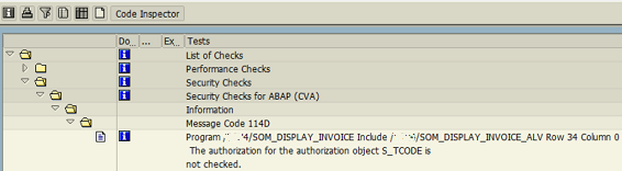 The authorization for the authorization object S_TCODE is not checked