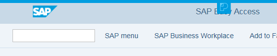 SAP OK Code field on Belize toolbar