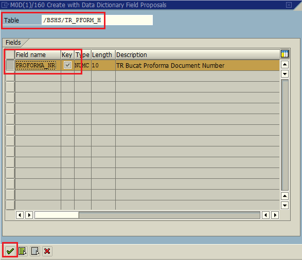 create Key Fields with Data Dictionary Field Proposals