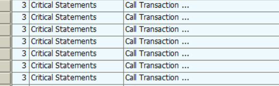ABAP ATC check results with Call Transaction Critical Statements