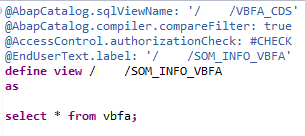 SAP CDS View for VBFA table