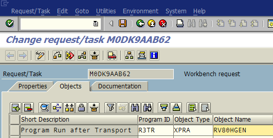 change transport to execute ABAP program immediately after import