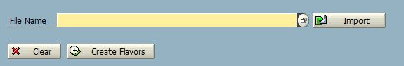 choose .persos file to import flavors from into SAP system