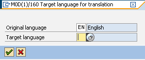 choose target language for translation text