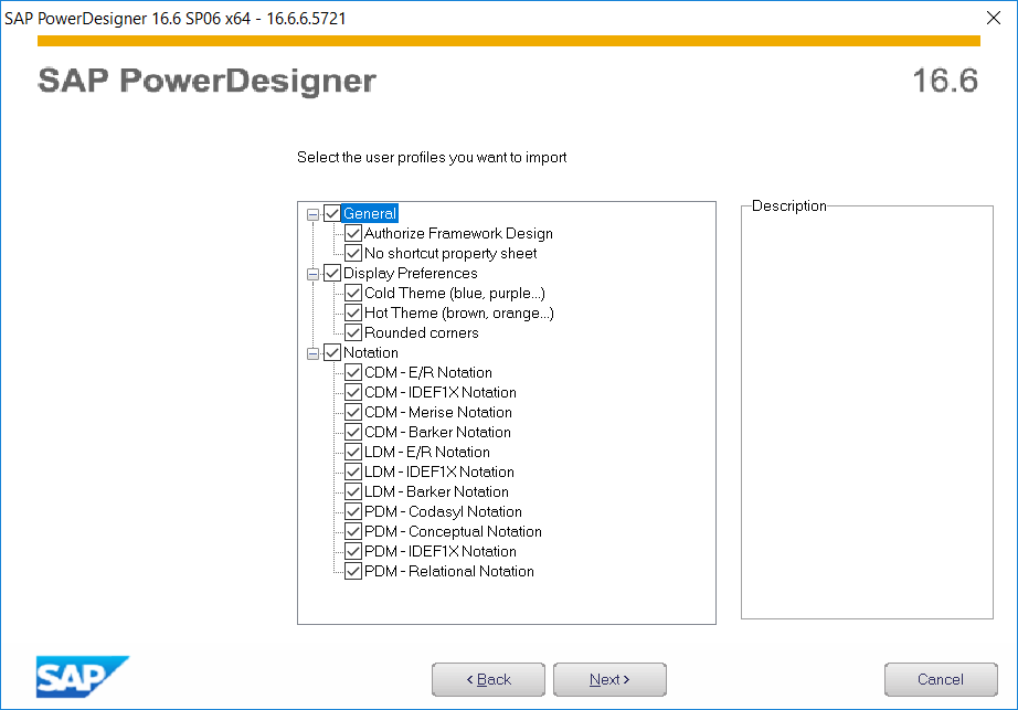 choose user profiles to import