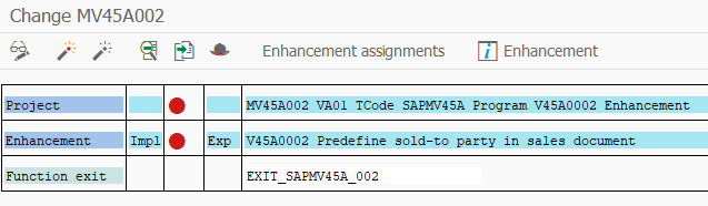 CMOD project enhancement components and function module user exit