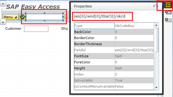 Command Field properties on SAP Screen Personas flavor