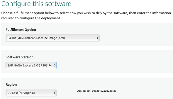 configure SAP HANA Express on AWS