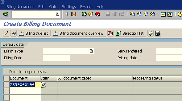 sap billing assignment