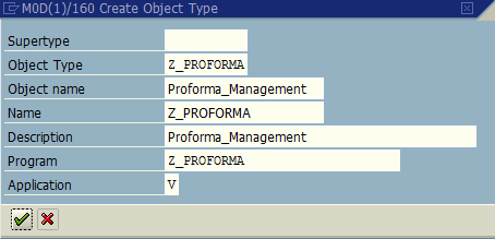 create Object Type in SWO1 SAP transaction