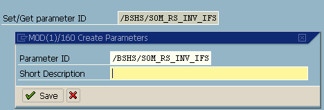 SAP set/get parameter description