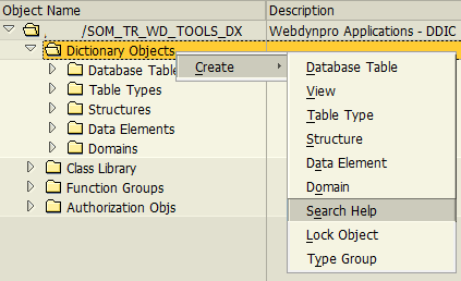 create search help in SAP