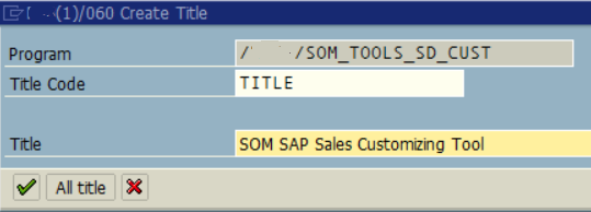 create title for ABAP program