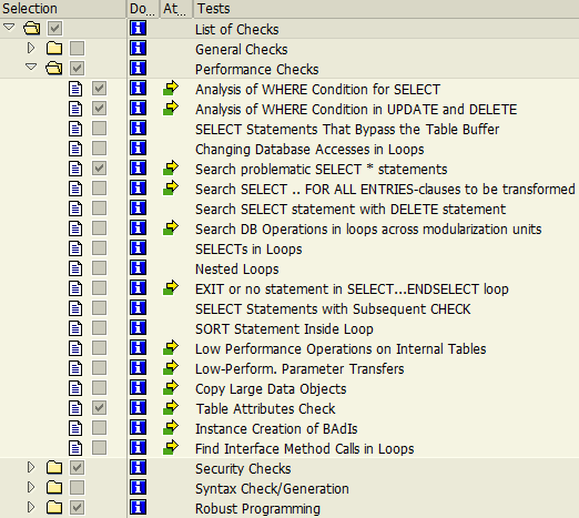 ABAP HANA migration check variant for Code Inspector