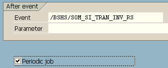 execute SAP job each time after SAP event is raised