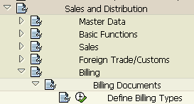 Define Billing Types for SAP Billing Documents
