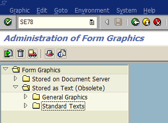 delete standard text using SAP SE78 transaction