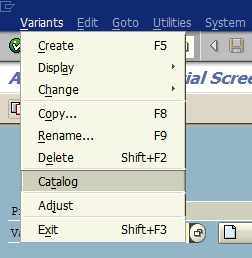 display all variants of ABAP report