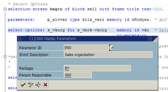 ABAP Parameter ID definition