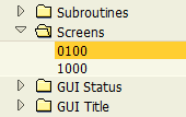 ABAP program screen