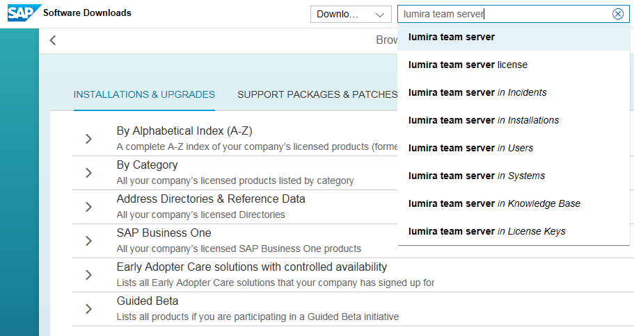 download SAP Lumira Team Server