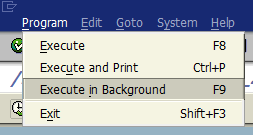 execute ABAP program in background