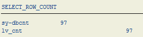 row numbers count in SAP table