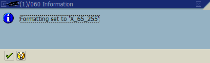 SAP output formatting options