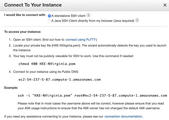 how to connect to EC2 instance