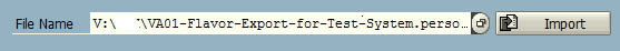 import exported flavors in SAP Screen Personas