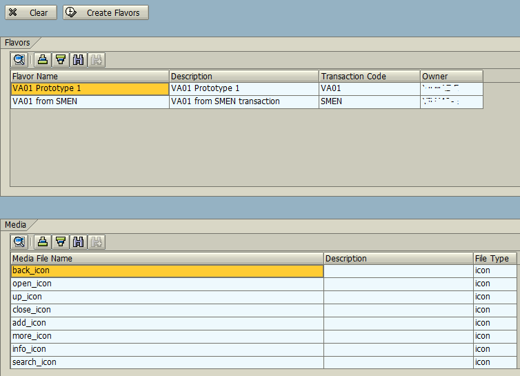 list of SAP Personas flavors and media files for import task