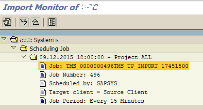 import schedule detail