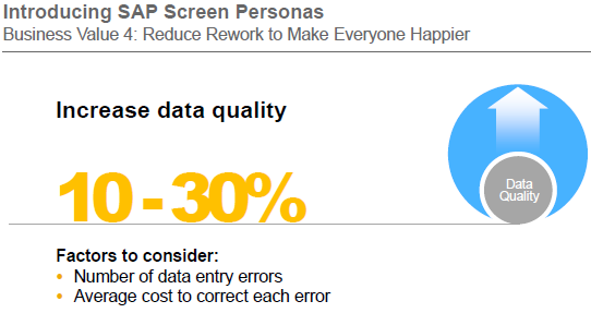 increase data quality by using SAP Screen Personas