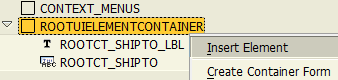 insert new elements to RootUIElementContainer