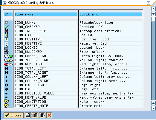 insert SAP icons on Smartform documents