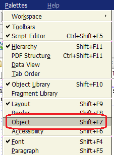 SAP Adobe Form Hierarchy window for master page