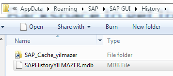 mdb file for SAP Input History data
