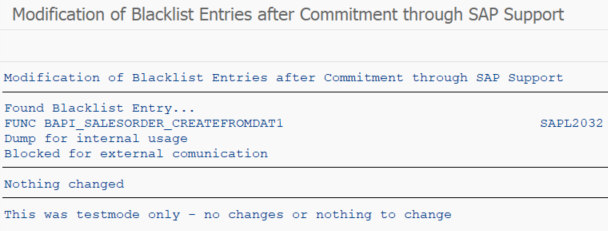 ABAP program to check blacklist entries on SAP HANA