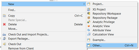 new HANA table function under repository package